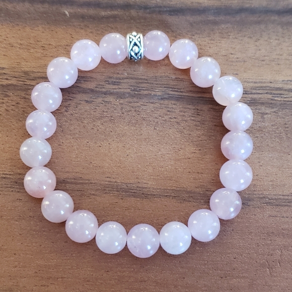Hand Crafted Jewelry - Madagascar Rose Quartz Beads Bracelet